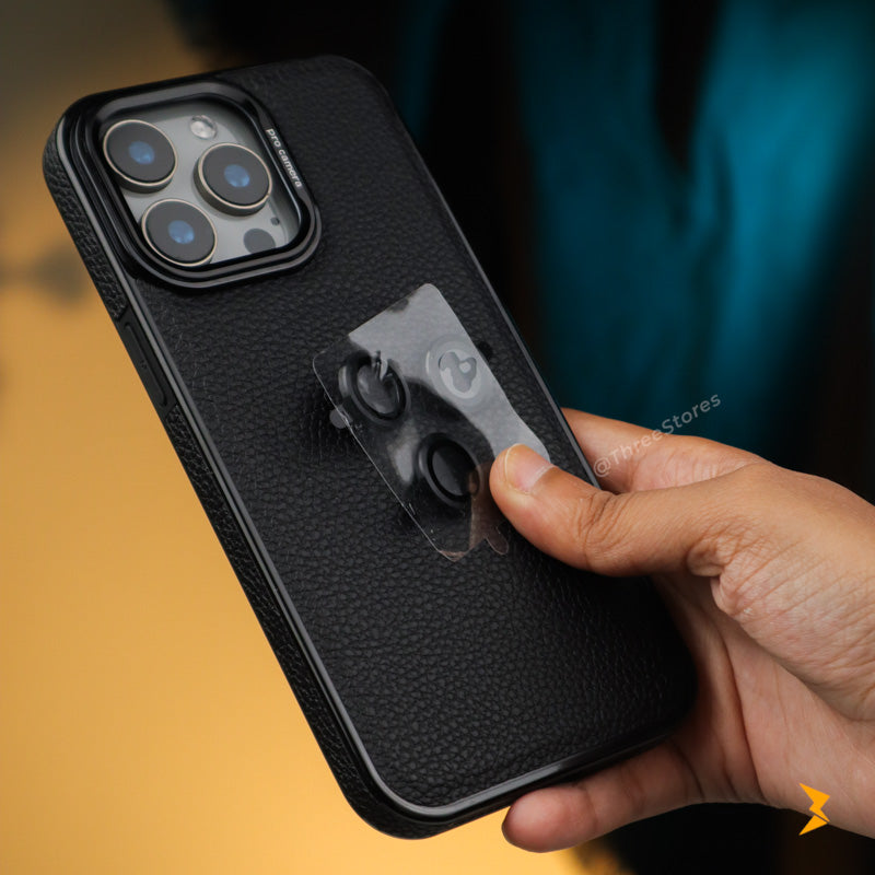 Wrinkle Leather Magsafe Lens Case iPhone 13 Pro Max
