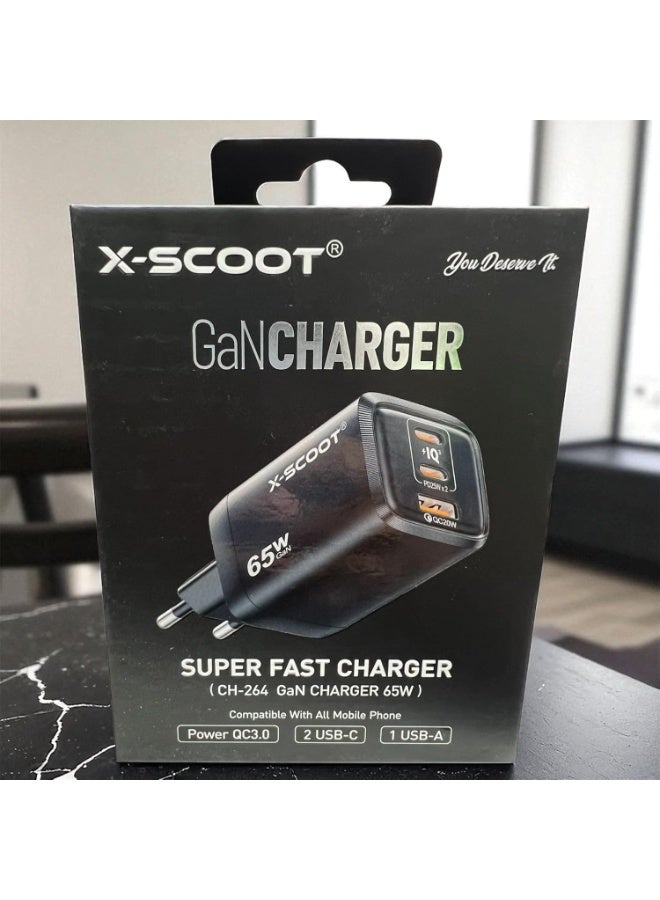 X-Scoot 65W GaN super fast Wall Charger CH-264