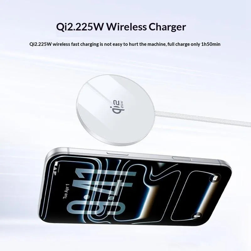 YESIDO QI2.2  Ultra Thin Magnetic Wireless Charger 25W DS41