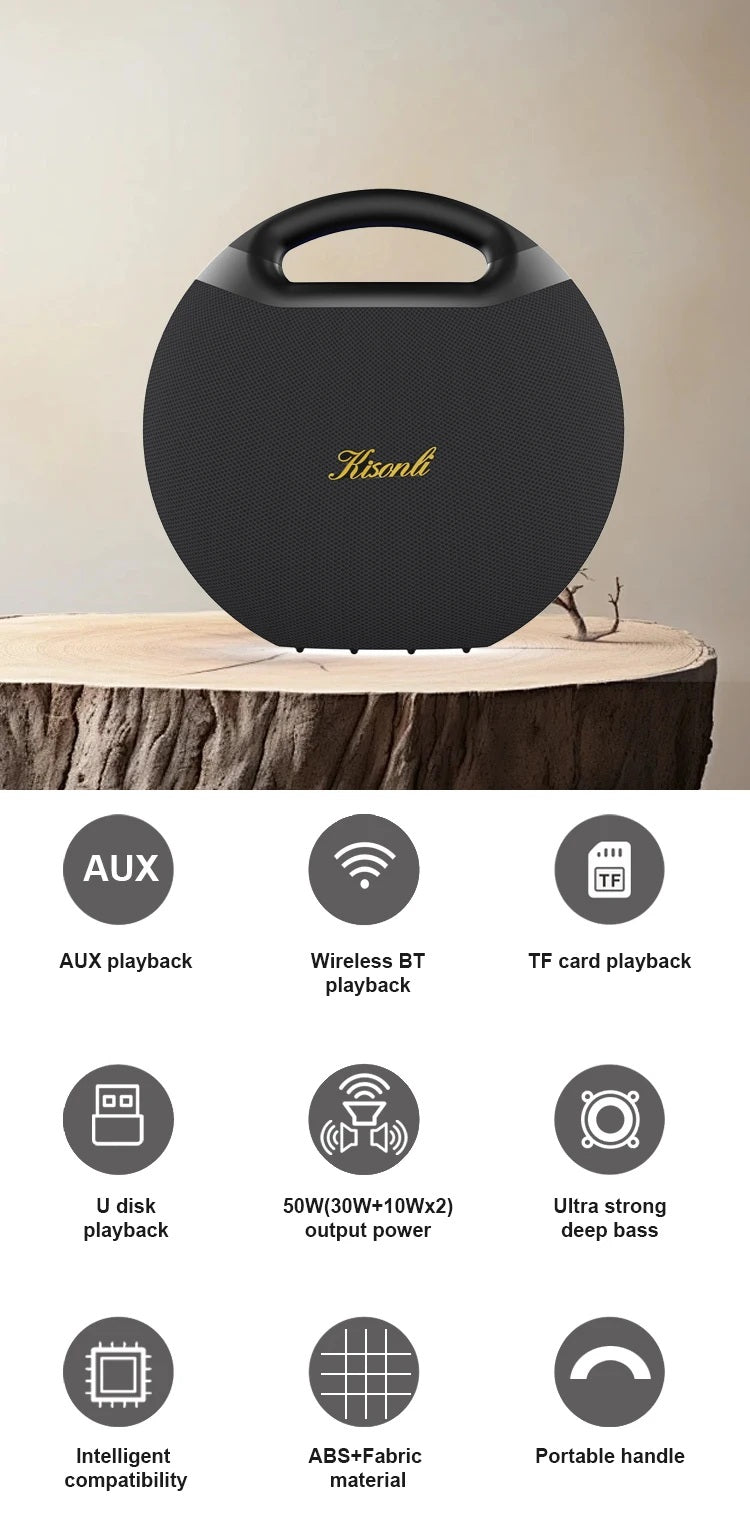 Kisonli Bestselling Wireless Speaker Partybox High Power Outdoor Boombox K11
