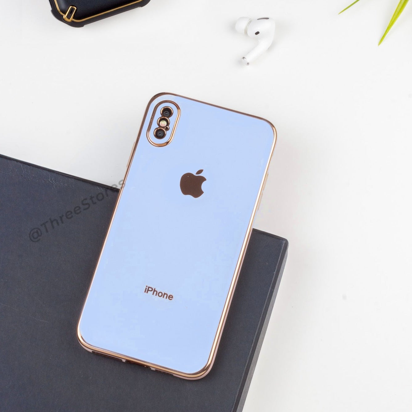 Plating Gold Lens Case iPhone X