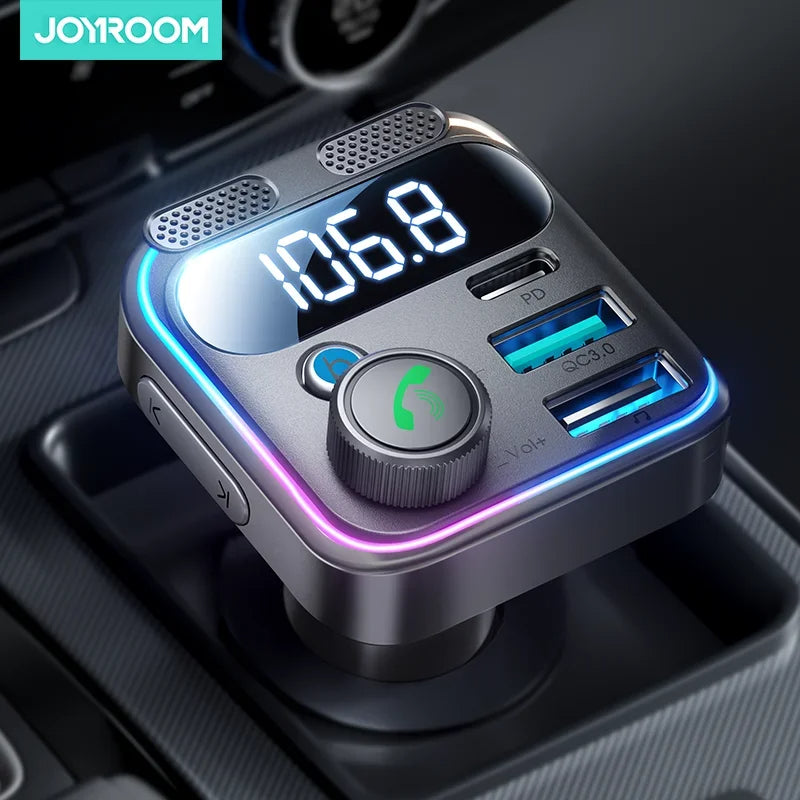 Joyroom 48W Dual-Mic Car Wireless FM Transmitter JR-CCB01