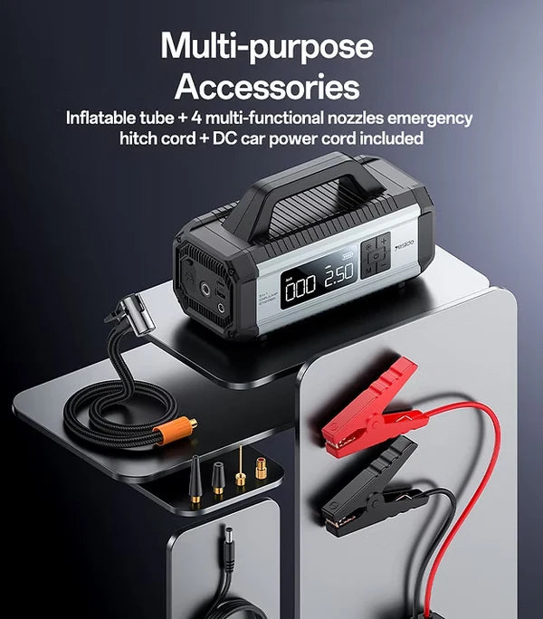 GREEN Car Jump Starter With Inflatble Pump GE-BP999