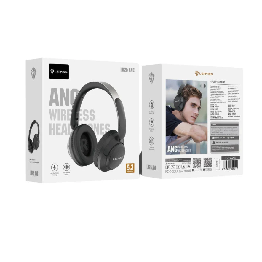 Lenyes Bluetooth 5.3 ANC HiFi 36H Headphones LH25