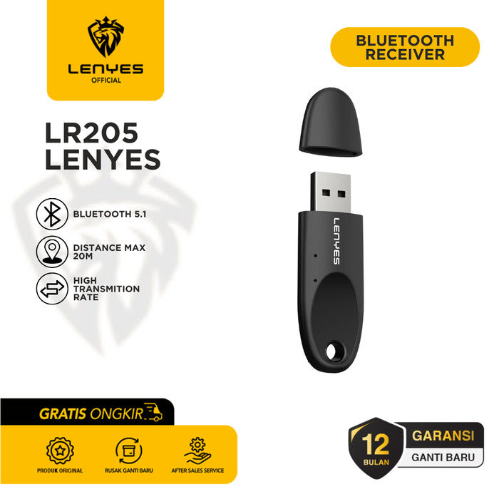 Lenyes Bluetooth 5.1 USB Multi-Device Audio Receiver LR205