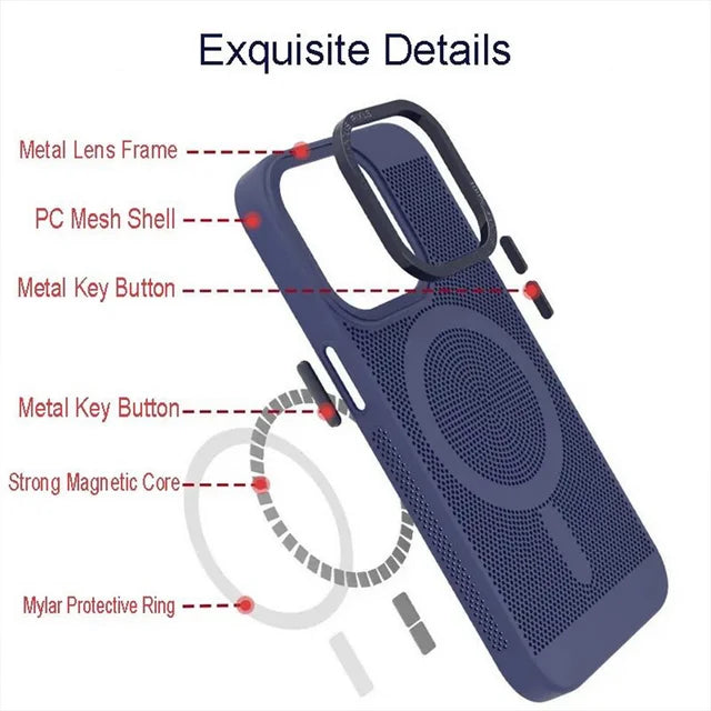 Grid Cooling MagSafe Magnetic Phone Case iPhone 13
