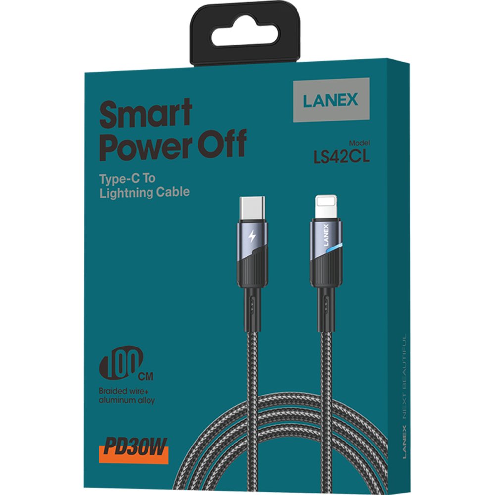 Lanex Smart Power Off Cable Type C To Lightning LS42CL