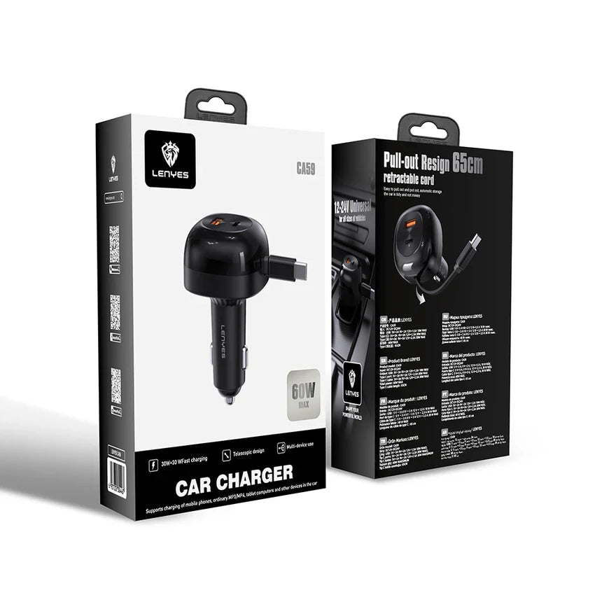 Lenyes 60W Fast Car Charger CA59