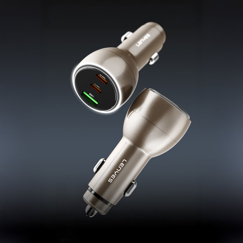 Lenyes 48W PD QC3.0 Dual-Port Car Charger CA63