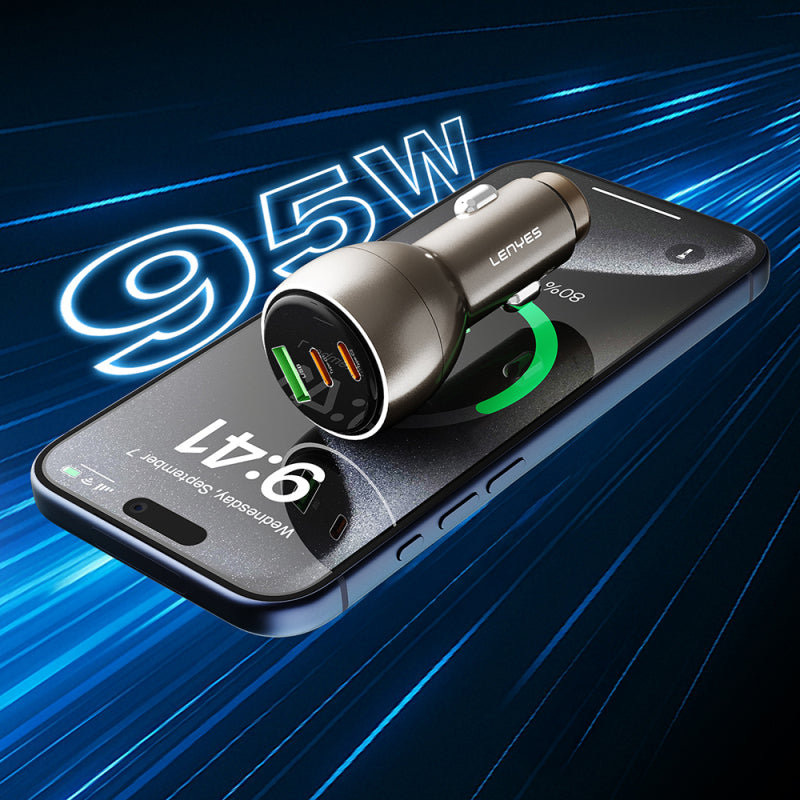Lenyes 48W Dual Type-C PD Car Charger CA68