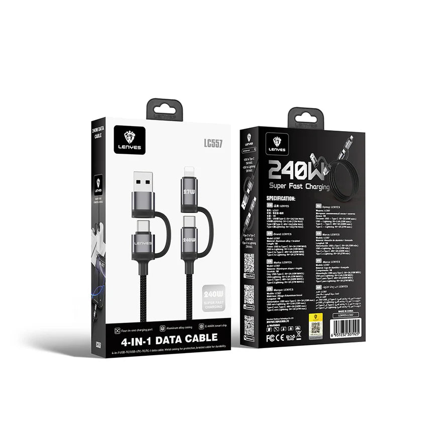 Lenyes LC557 4 in 1 Fast Charging Cable LC557