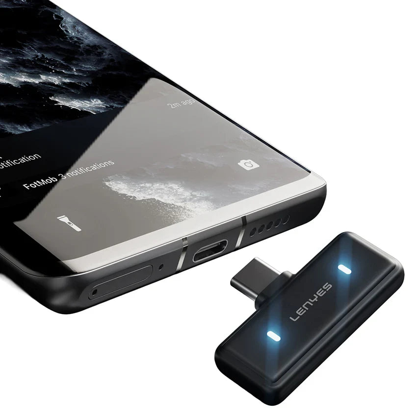 Lenyes Type-C Lightning Dual AI Noise-Cancelling Microphone LM205