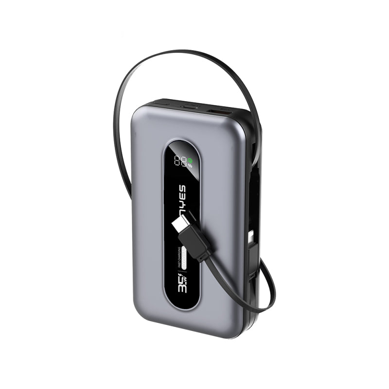 Lenyes 10000mAh 35W Dual Retractable Cable Digital Display Power Bank PX1002D
