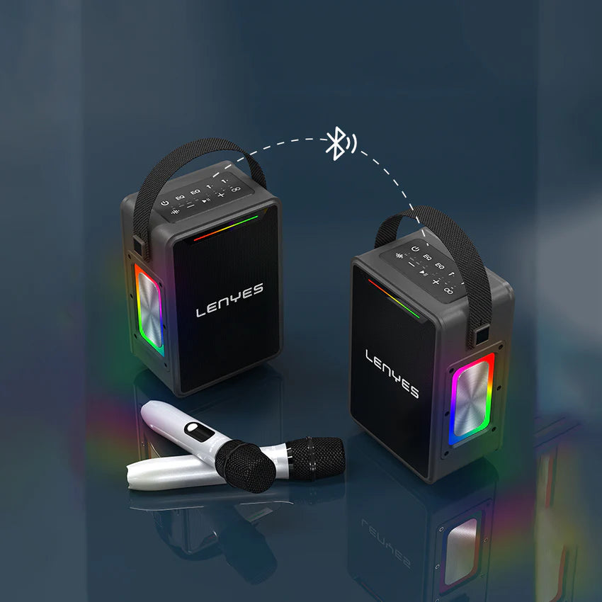 Lenyes Bluetooth 5.3 150W RGB Karaoke Party Speaker S857