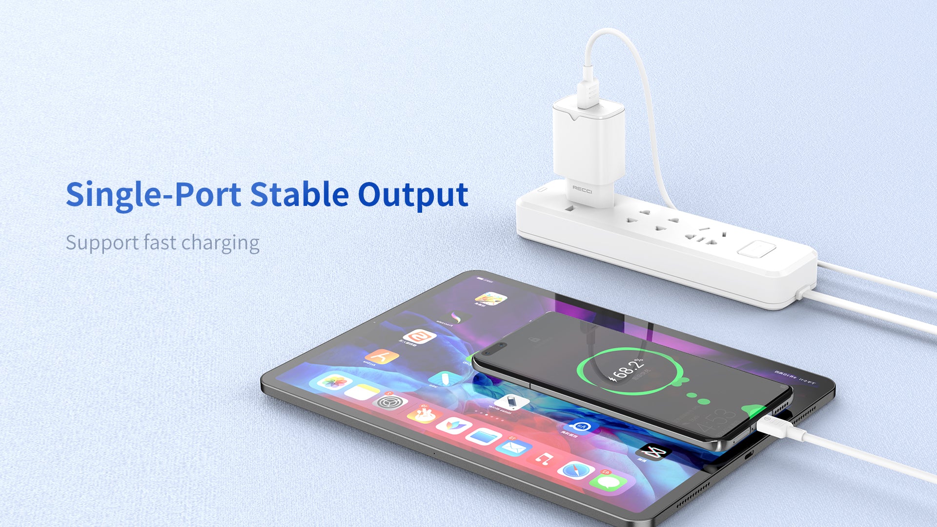 Recci QC18W Fast Charging Adapter RC51E