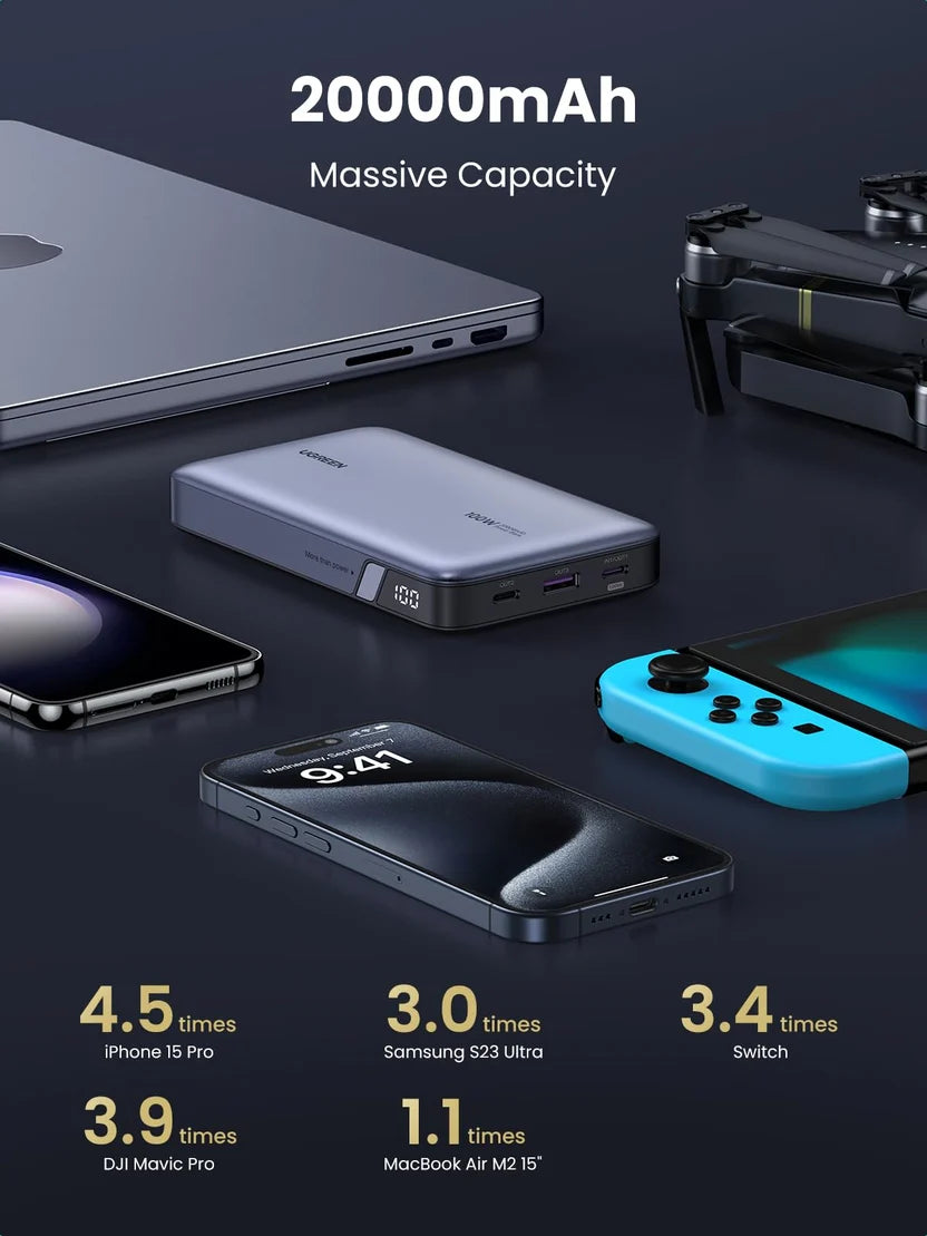 GREEN 100W Super Fast power Bank 20000mAH GE-B909