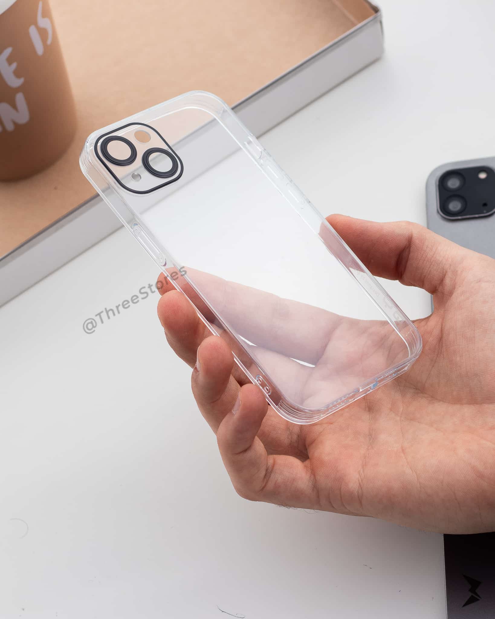 QY Glossy Transparent Camera Protective Case iPhone 13