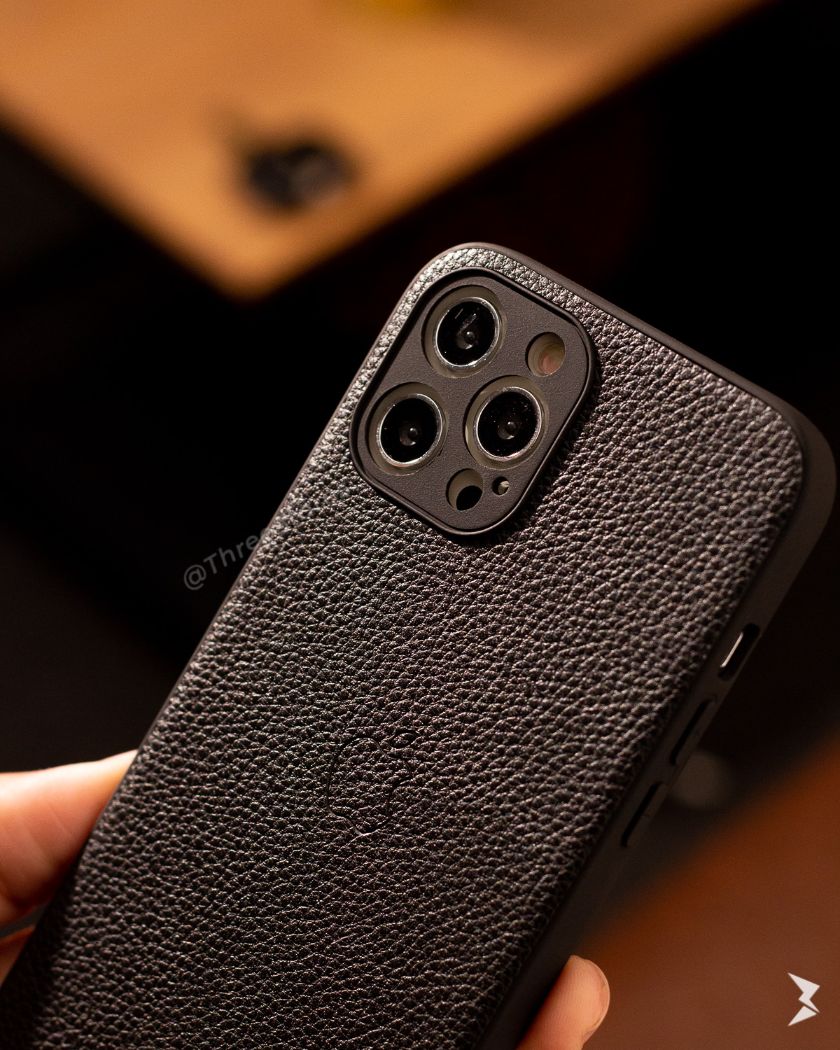 Slim Leather Camera Protection Case iPhone 12 Pro Max