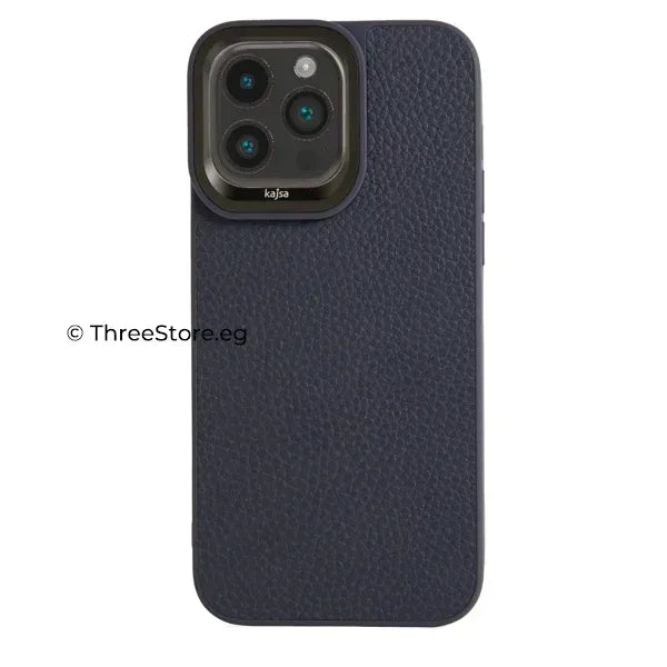 Kajsa Preppie Collection Litchi Pattern Case iPhone 14 Pro Max - Three