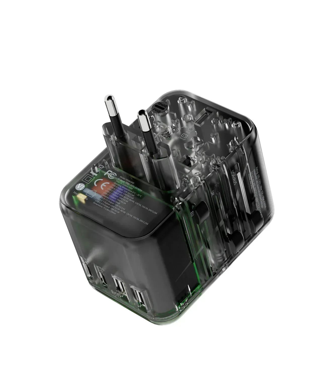 Powerology Adapter Multi-Port 65w Universal - Three