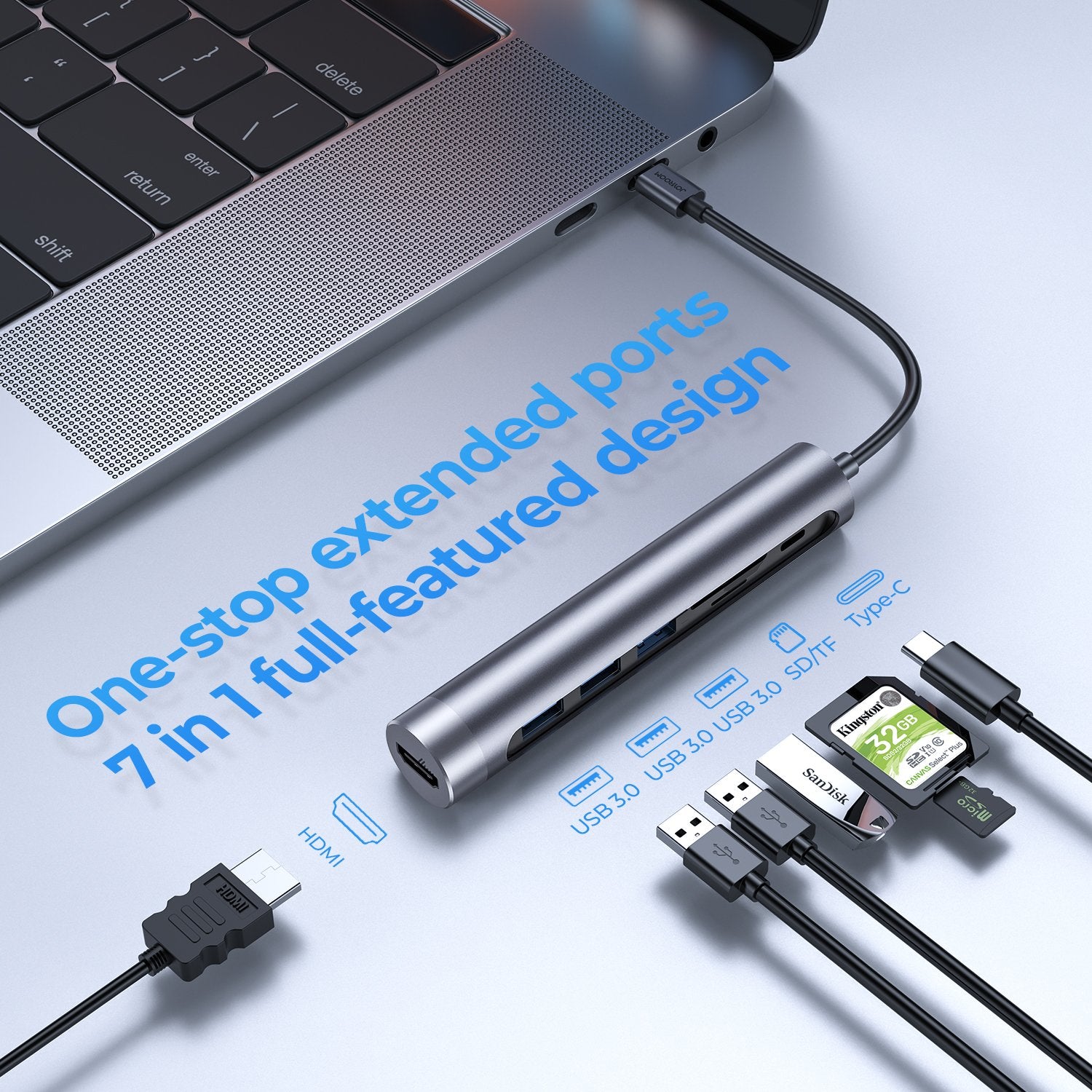 Joyroom 7 in 1 USB C hub adapter
