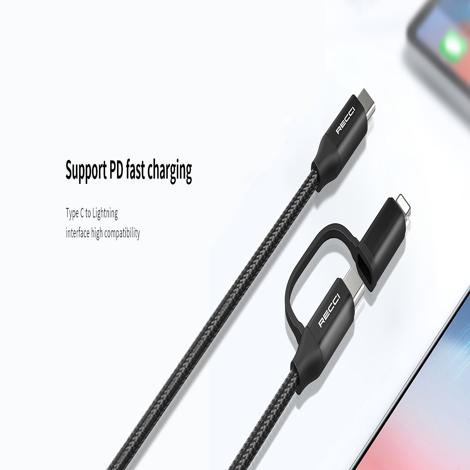 Recci Dual Port PD Data Cable