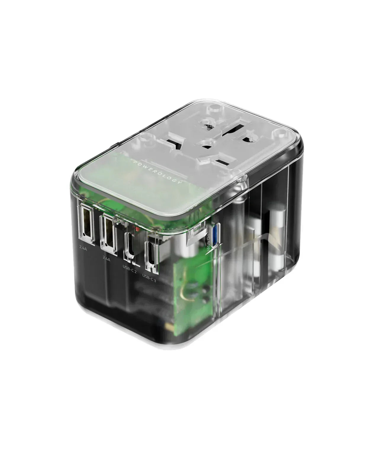Powerology Adapter Multi-Port 65w Universal - Three