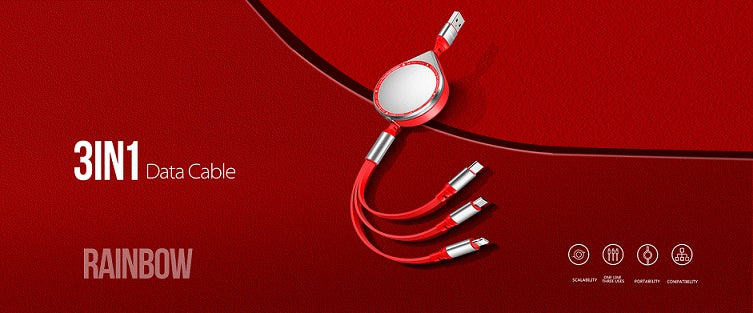Recci 3 in 1 Data Cable RTC-T13