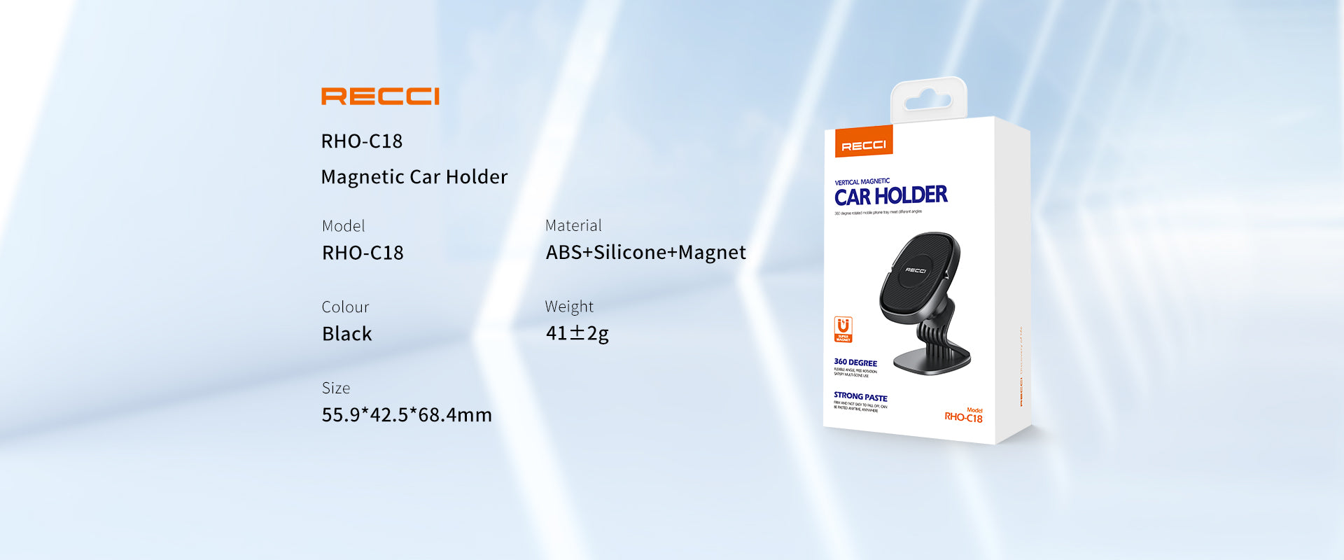 Recci Magnetic Car Holder RHO-C18