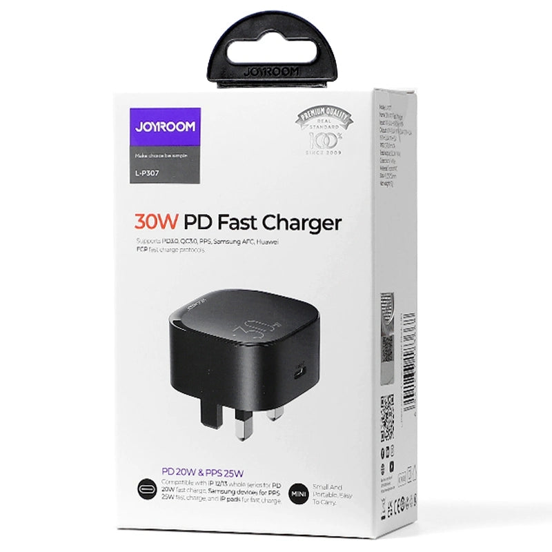 Joyroom-L-P307-30W-Pd-Fast-Charger-Portable-Mini-Charger-Block-Cell-Phone-Wall-Charger-Adapter-for-iPhone-Samsung-Black (6)