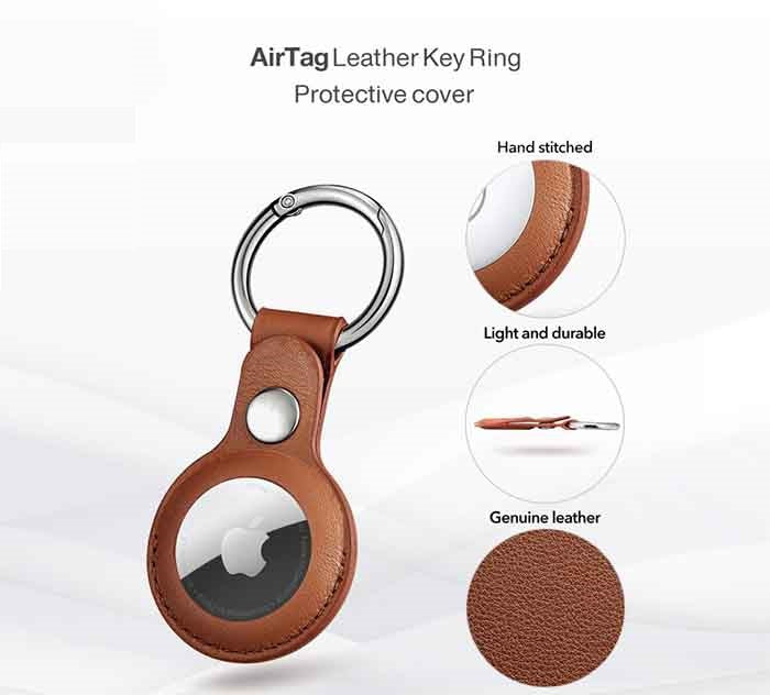 TGVI'S AirTag Leather Secure Loop Delicated Series