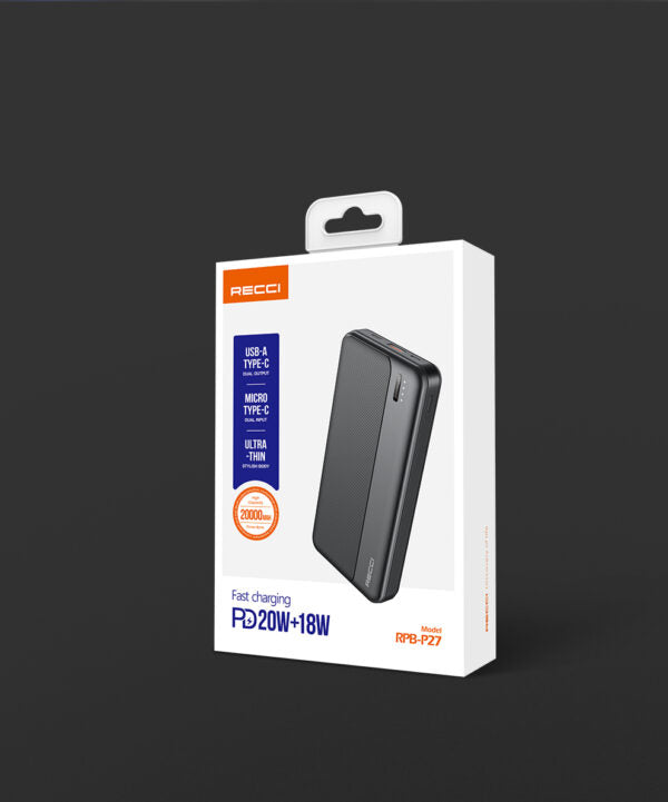 Recci Fast Charging 20000 PD 20W+18W RPB-P27