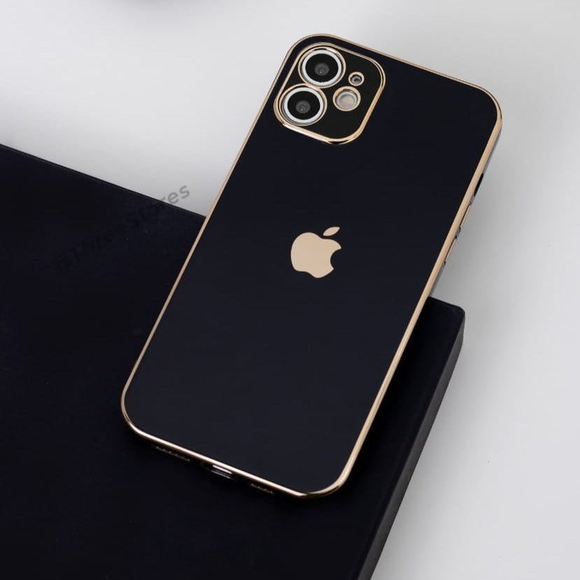 Plating Gold Lens Protection Case iPhone 12