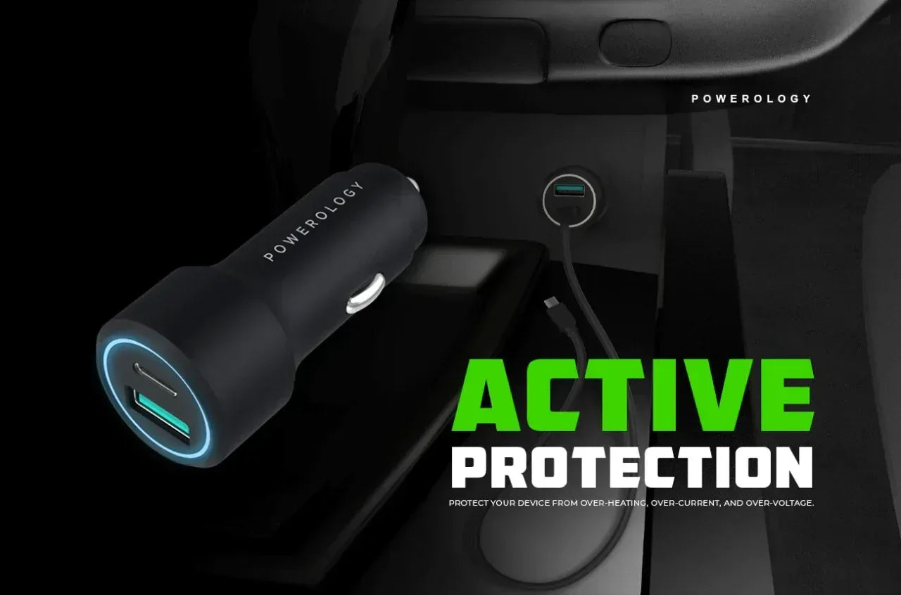 Powerology Aluminum Ultra-Quick 43W Car Charger - Three