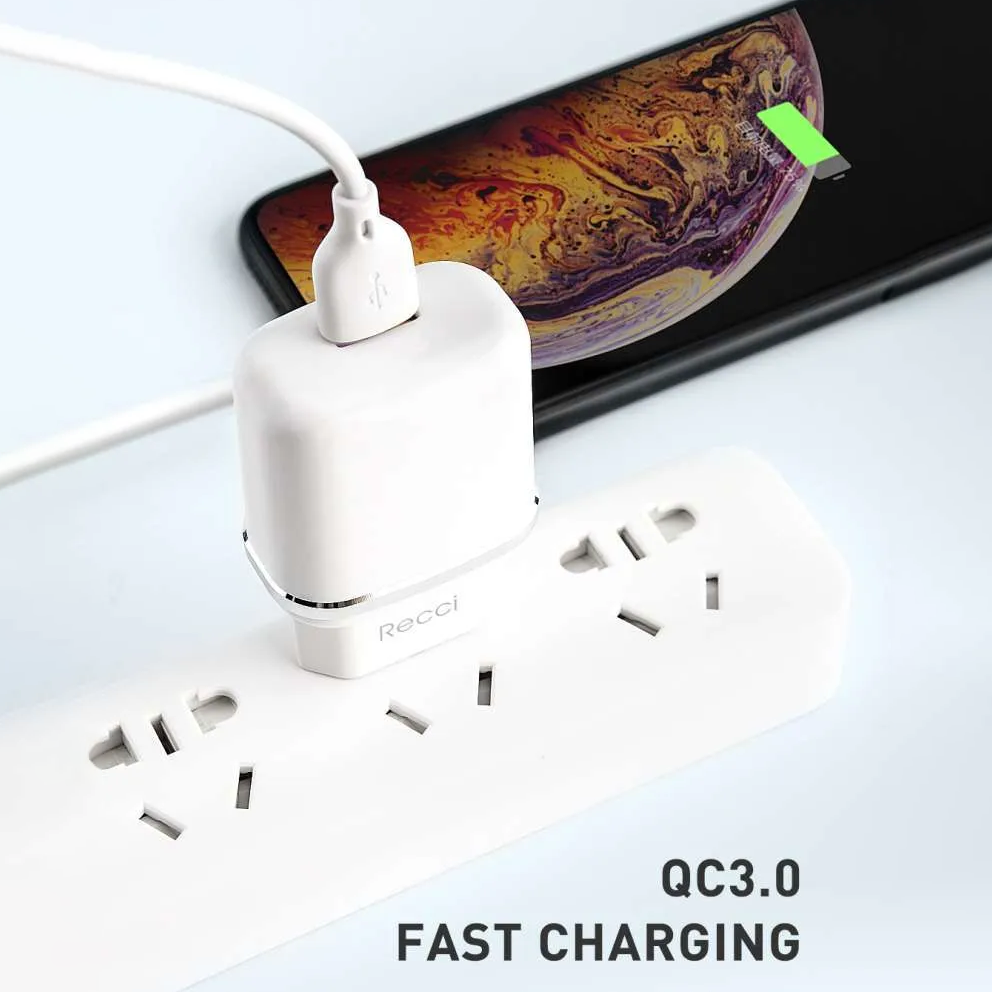 Recci Wall Charger Combo Cable Type-C