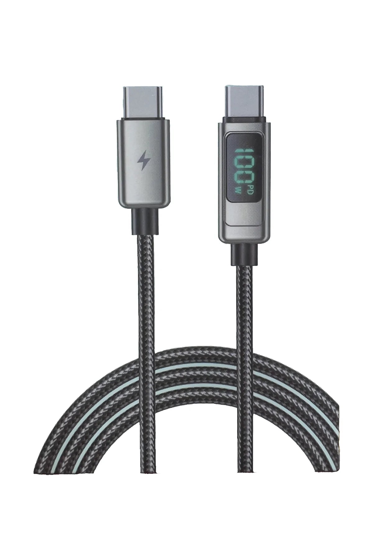 Lanex Data Cable Type C to Type C with led screen LS20CC